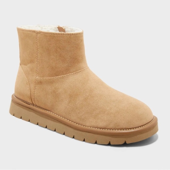 Universal Thread Women's Tan May Suede Booties Memory Foam Insole New Size 5 - Picture 1 of 5